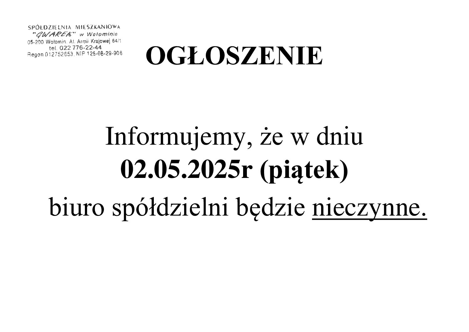 Ogłoszenie