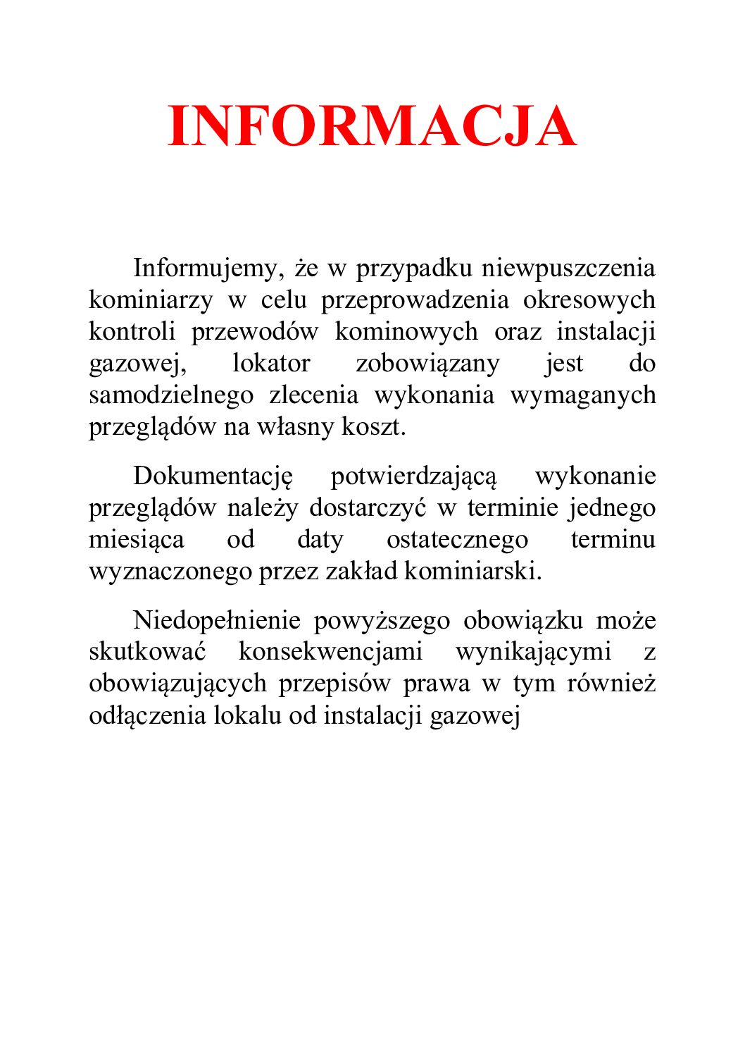 INFORMACJA -przeglądy