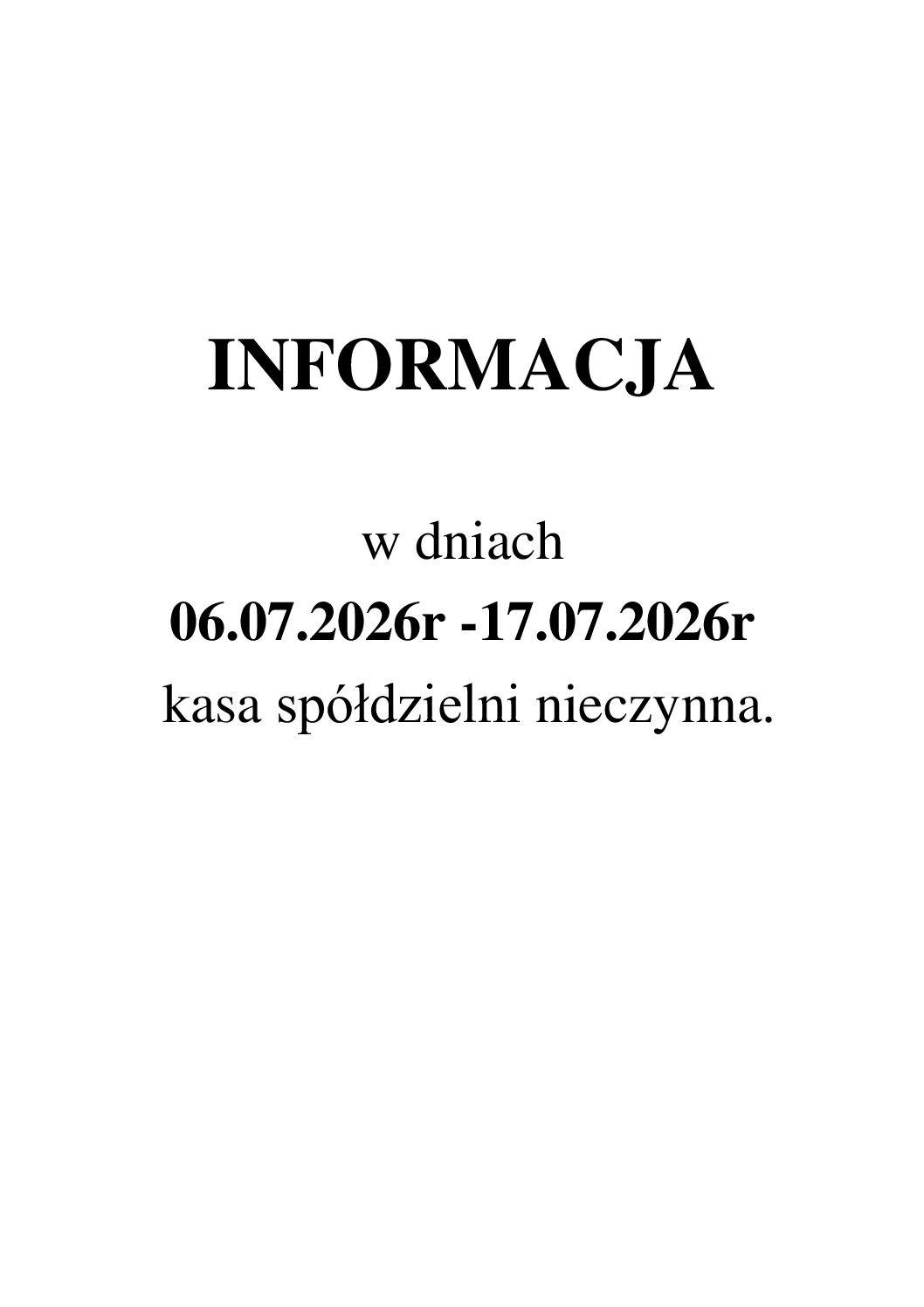 OGŁOSZENIE
